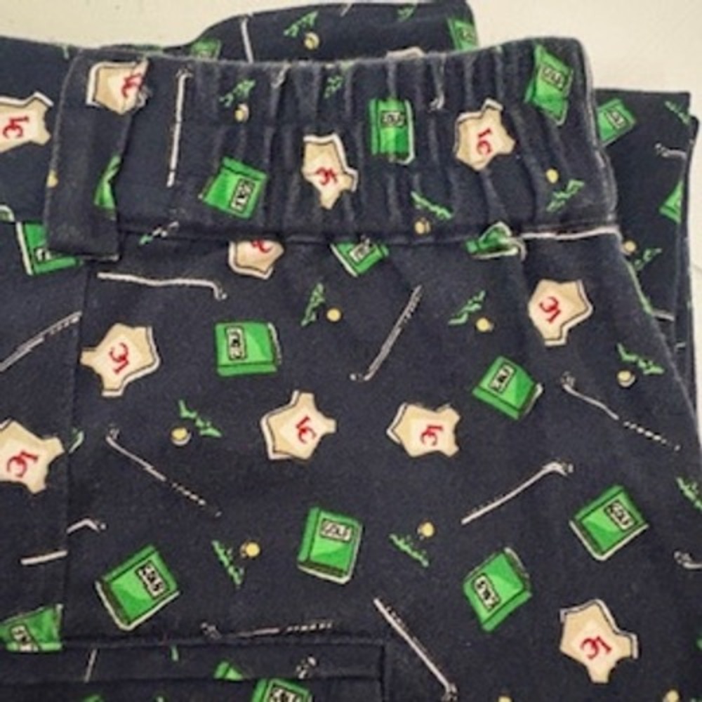 Vintage Liz Claiborne Liz Golf High Rise Pleated Front Shorts Sz 14‎ Golf Print - Picture 5 of 11